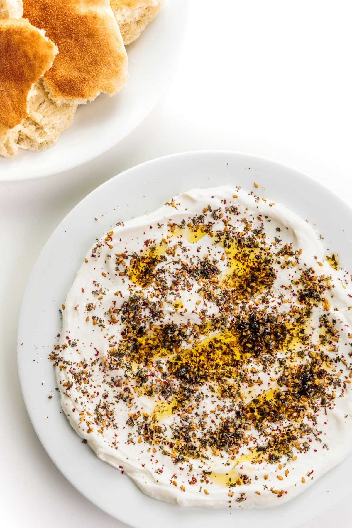 Labneh with olive oil and za